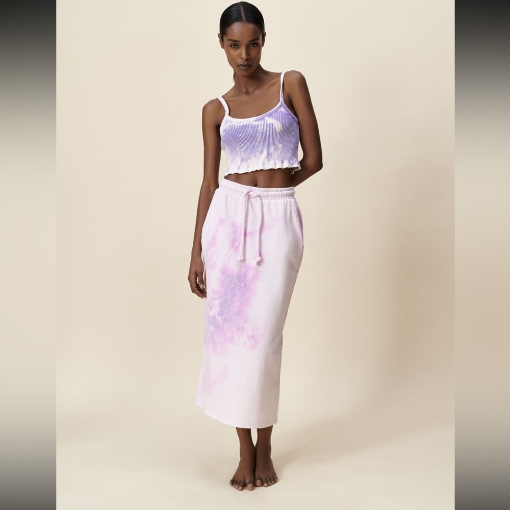 Zara tie-dye Midi skirt NEW